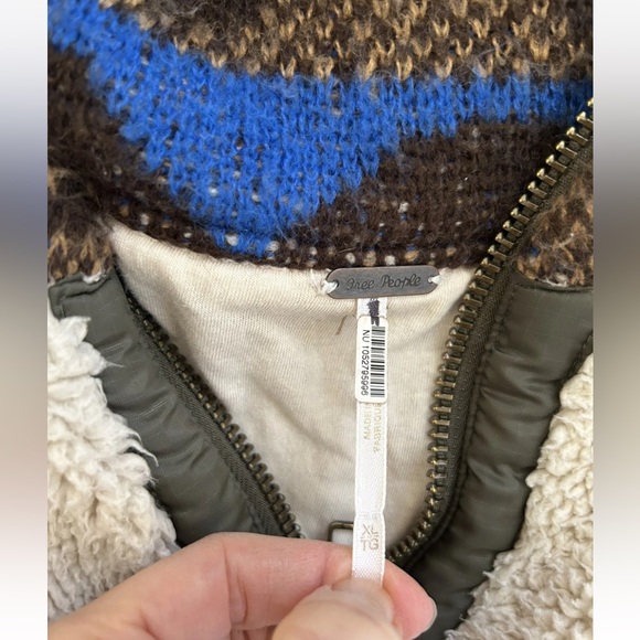 Free People In The Clouds Cardi Fleece Zip Up Hoodie Jacket Size XL - Picture 14 of 16